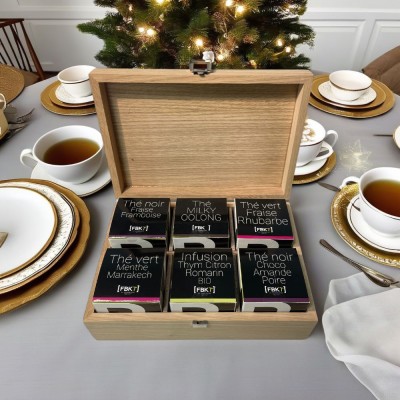 Coffret bois découverte 6 saveurs "Les Stars FBKT"