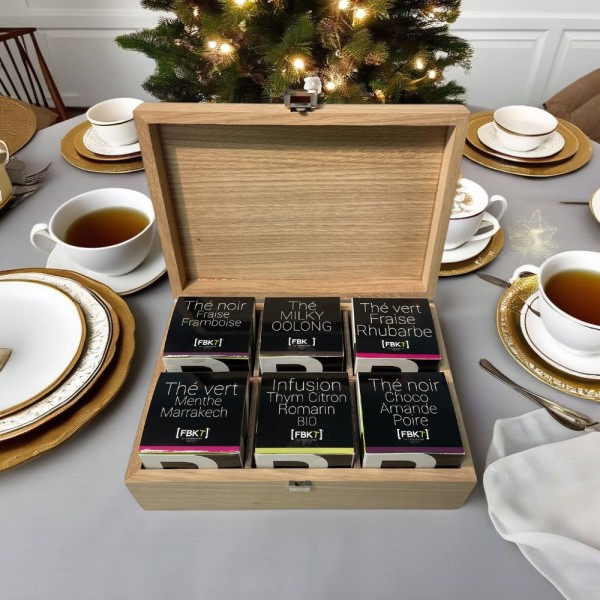 Coffret bois découverte 6 saveurs "Les Stars FBKT"