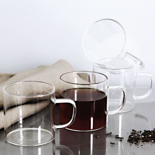 Lot de 4 tasses en verre borosilicate - 25 cl