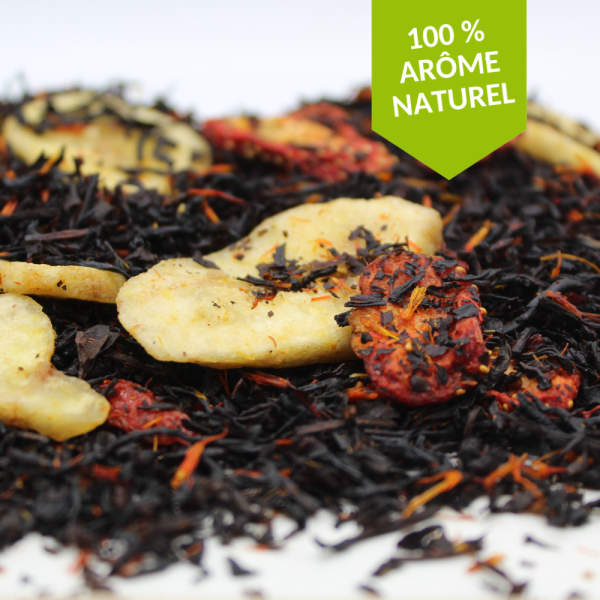 Thé noir Banane Fraise