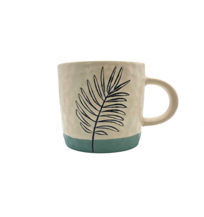 Mug "Lina" motif feuille de palmier
