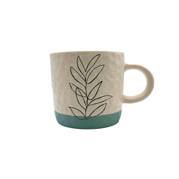 Mug "Lina", motif feuille