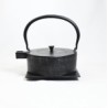 Théière en fonte 0.8L avec socle - argent et noir