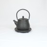 Théière en fonte 0.5L avec socle - noir